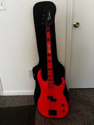 Dean Custom Zone 4-String Bass Guitar - Fluorescent Pink with Bag