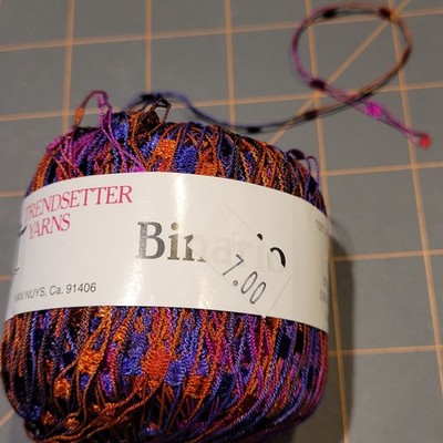 TRENDSETTER BINARIO YARN #100  PINK PURPLE ORANGE VINTAGE ITALY COMBINE SHIP