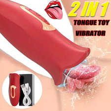 Licking Sucking Vibrator Clit Sucker Dildo G-spot Massager Sex Toys for Women