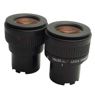 Pair of Leica 10446329 Adjustable Stereo Zoom Microscope Eyepieces 10x/23