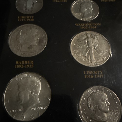 U.S. Coins of The 20th Century Framed Piece Silver & Clad (29 Coin Set) - Picture 8 of 14