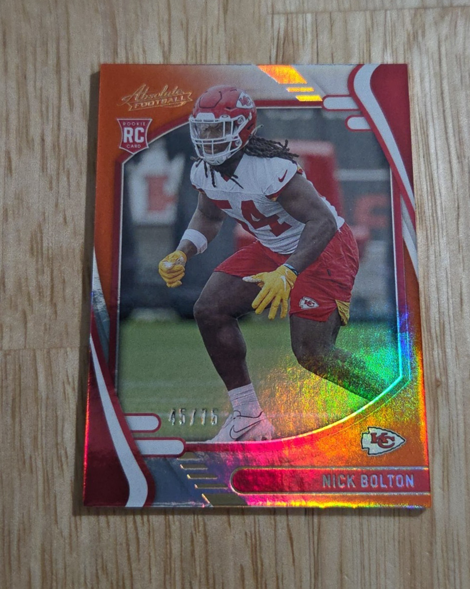 Nick Bolton Panini Absolute #162 Orange Spectrum