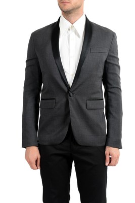 Dsquared2 Wool Gray One Button Men's Blazer US 38 IT 48