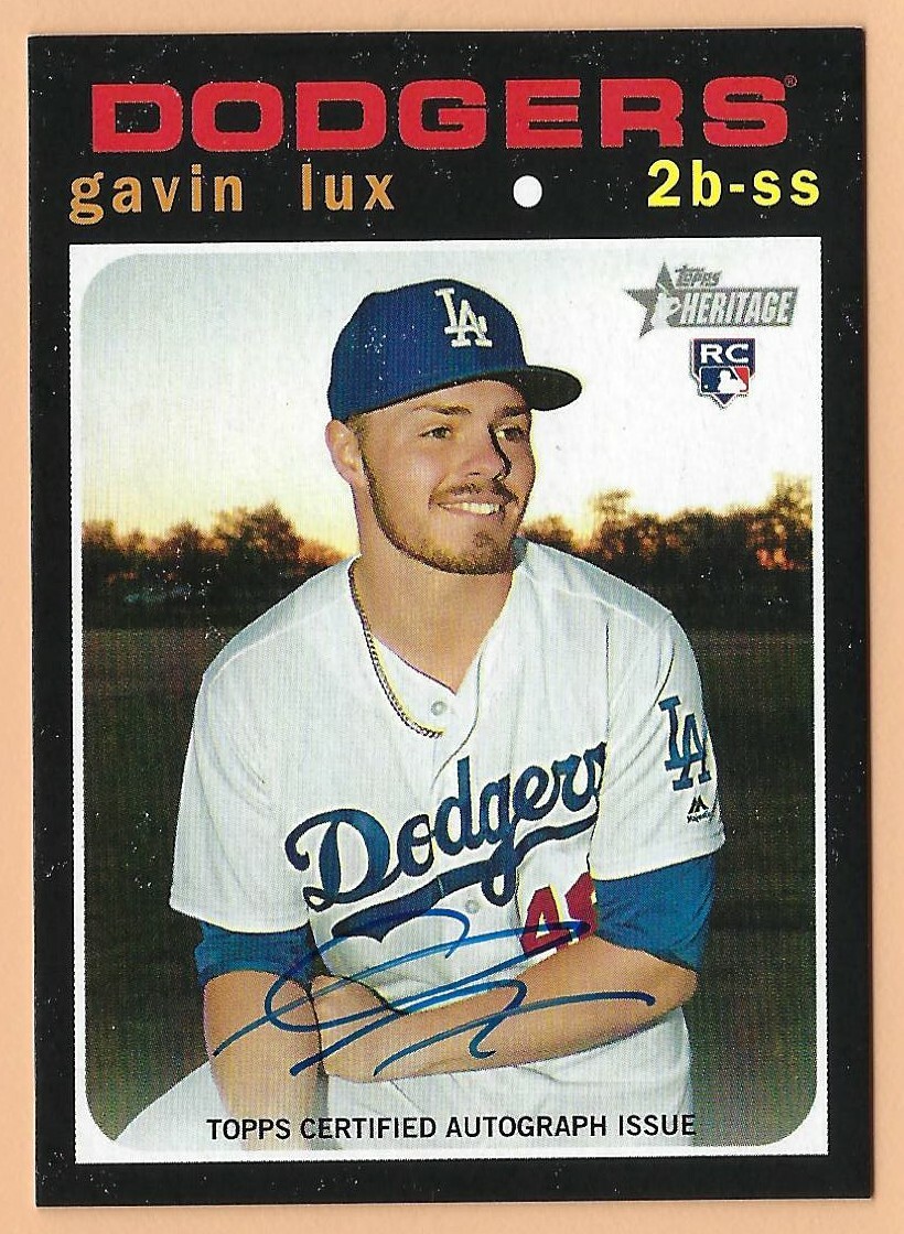 Gavin Lux - 2020 Topps Heritage Real One Autographs #ROA-GL - L.A. Dodgers