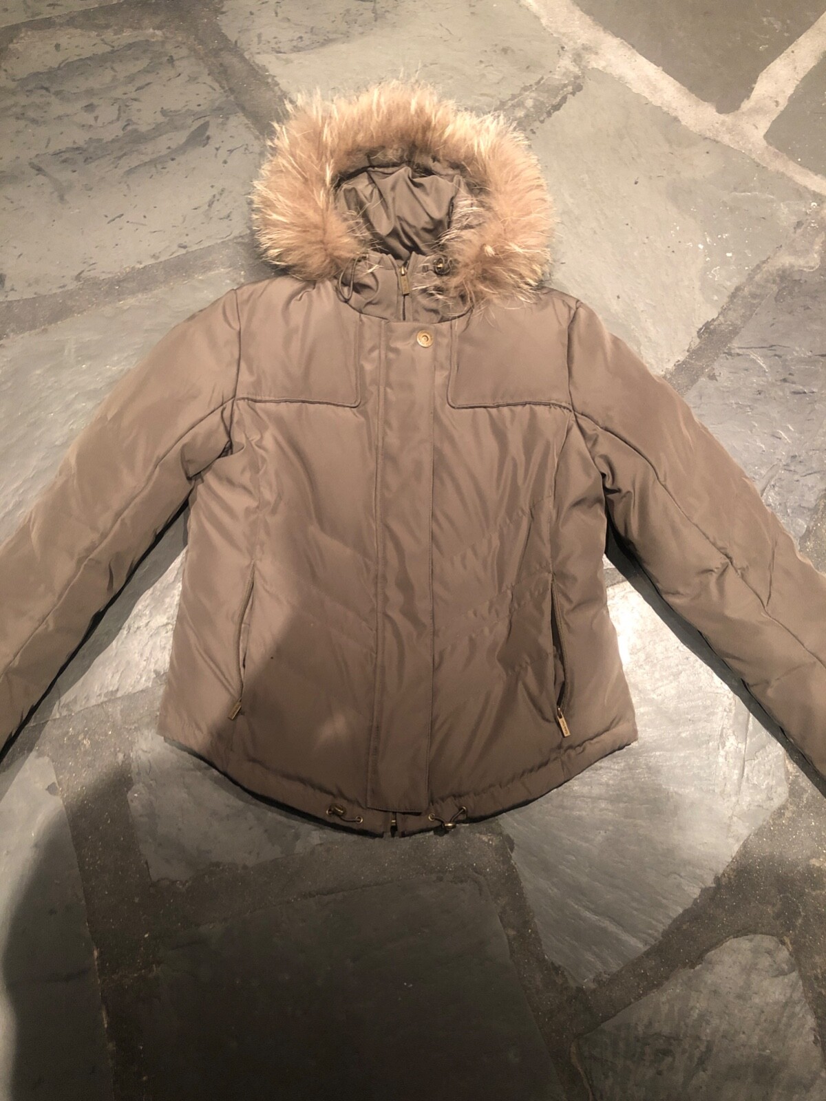 Calvin Klein Olive Green Fur Lined Hood 