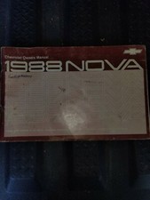 1988 Chevrolet Nova Owner's Manual