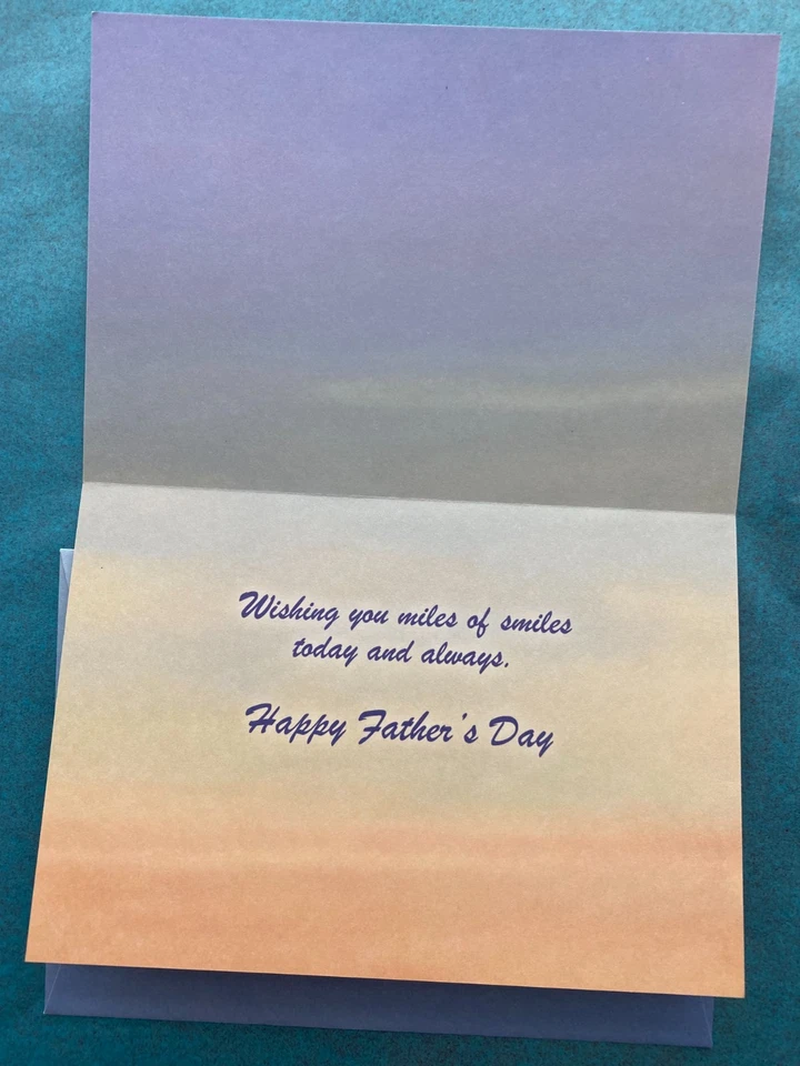 Fathers Day Leanin' Tree Greeting Card Classic Cars vintage - Image 2 of 3