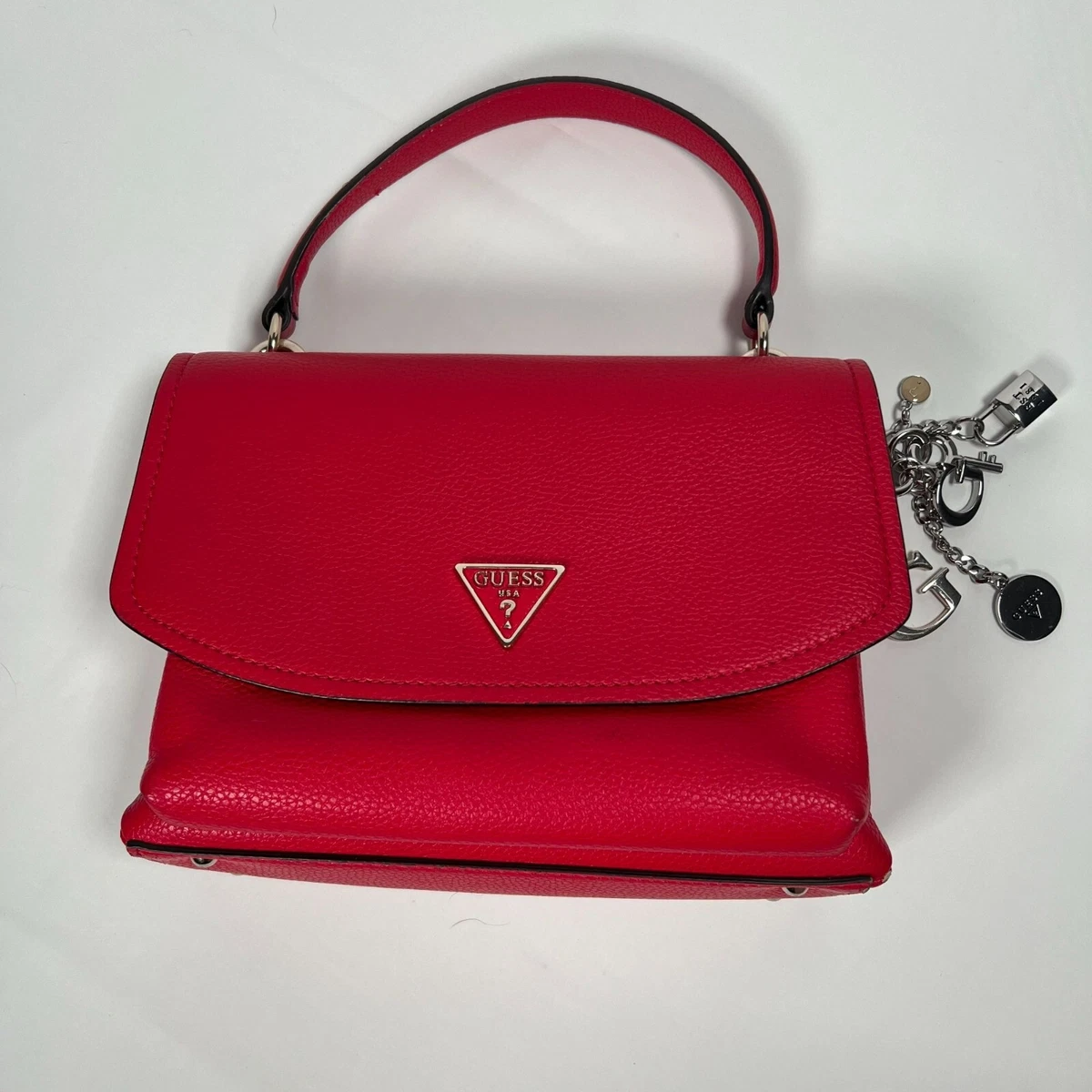 Vintage Red Snap GUESS Hand Bag Purse Satchel With Handles W -  in 2023