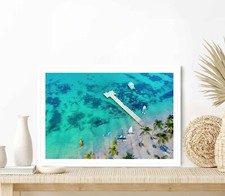 Wonderful Beach in The Caribbean Sea Poster Premium Quality Choose your Size