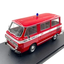 Model Van Mitica 1/18 Fiat 850 Familiare Vigili Del Fuoco 1970 Red