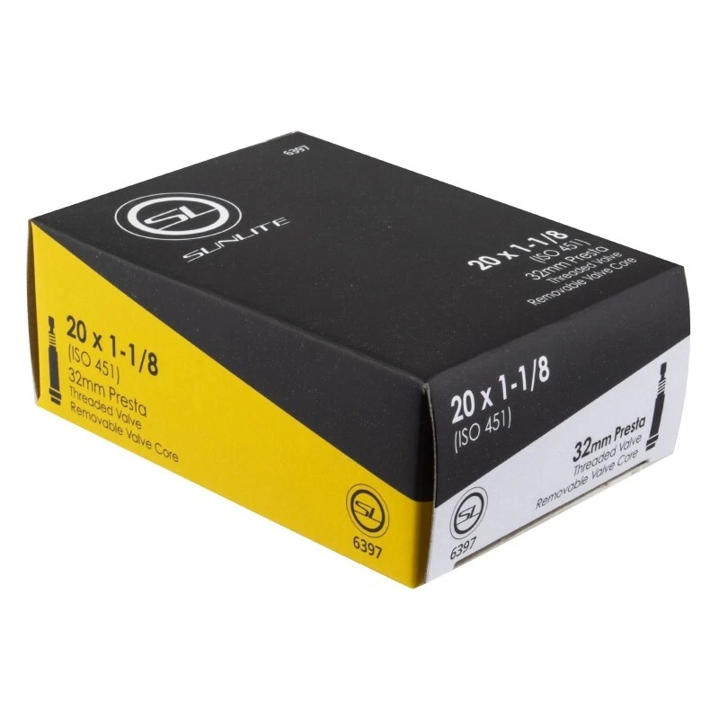 SUNLITE BMX BIKE BICYCLE INNER TUBE 20 x 1 1/8 RUBBER SCHRADER VALVE NEW