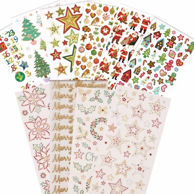 PAPERMANIA Sticker Set 6 - ''Weihnachten / Xmas'' - 10 Blatt - 22x10cm