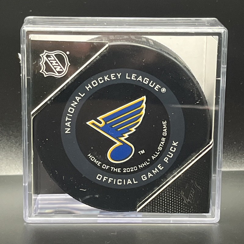 NHL ST LOUIS BLUES HOCKEY PUCK OFFICIAL LICENSED HOME OF 2020 ALL STAR GAME 🔥 