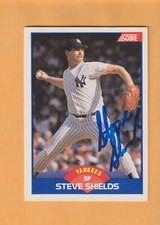 Steve Shields New York Yankees AUTO Signed 1989 Score Gadsden Alabama 1D