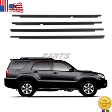 4Pcs Door Seal Belt Molding Weatherstrip Kit For Toyota 4Runner 2003-2009 Set
