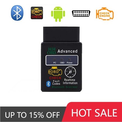 Bluetooth OBD2 OBDII ELM327 Car Diagnostic Device Fault Code Detector Scanning 