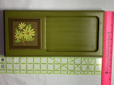 Vintage Wood Dresser Vanity Tray 1970s Daisy Decor Avocado Green Hippie Enamel | eBay Vintage Wood Dresser Vanity Tray 1970s Daisy Decor Avocado Green Hippie Enamel | eBay