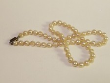 Pearl Necklace 20 Vtg Individually Knotted Gl...