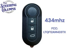 FITS 12-17 FIAT 500 NEW REMOTE KEY FOB FLIP 3 BTN 434MHZ LTQF12AM433TX