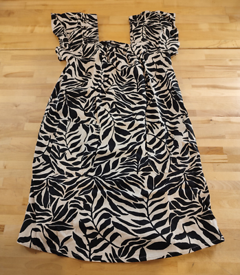 Nicole Miller Ladies' Linen Blend A Line Dress With Pockets Black XS | eBay