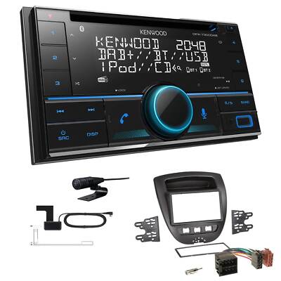 Kenwood DPX-7300DAB Autoradio Bluetooth für Toyota Aygo 2005-2014 in schwarz