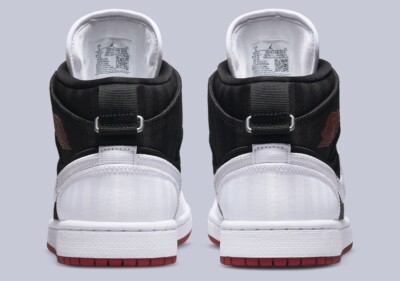 Air Jordan 1 Mid SE Utility Canvas White Black Gym Red (W Air Jordan 1 Mid SE Utility Canvas White Black Gym Red (W