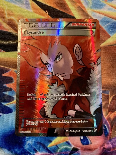 Pokemon Card Lysandre Full Art HOLO Flashfire Set 104 106 XY Ultra Rare 