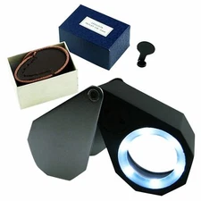 10x21mm Triplet LED Illuminated Jewelers Magnifying Eye Loupe Magnifier From USA