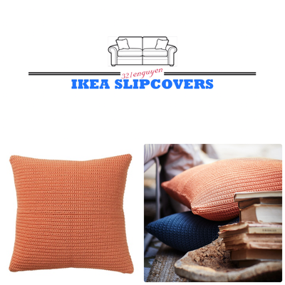 Two 2x Ikea Sotholmen Pillow Cover Indoor Outdoor Orange 20x20