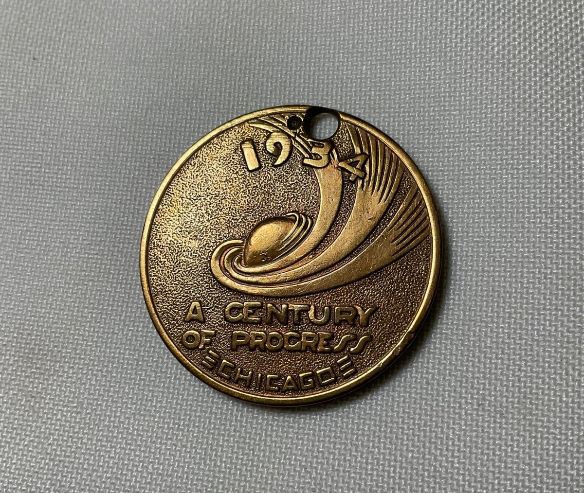 1933 Chicago Worlds Fair Good Luck Token - 1933 Chicago Worlds Fair Good Luck Token -