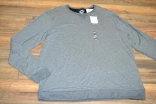 The Supersoft Double-Knit Crew Long Sleeve T-Shirt Top Midnight Black Big & Tall