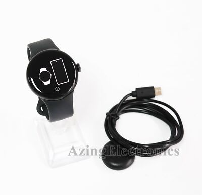 Google Pixel Watch 2 41mm Matte Black with Obsidian Black Band 