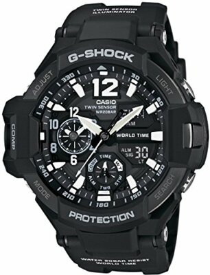 G-SHOCK GRAVITYMASTER GA-1000-1AJF ブラック Casio G-Shock Analogue/Digital Gravitymaster Mens Black/Red