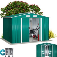 XXL Gerätehaus Geräteschuppen 5m² Metall Gartenhaus Schiebetür 9m³ Gardebruk