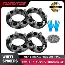 (4) 1" 6x5.5" 6x139.7mm Hubcentric Wheel Spacers for Tacoma FJ Cruiser 4Runner