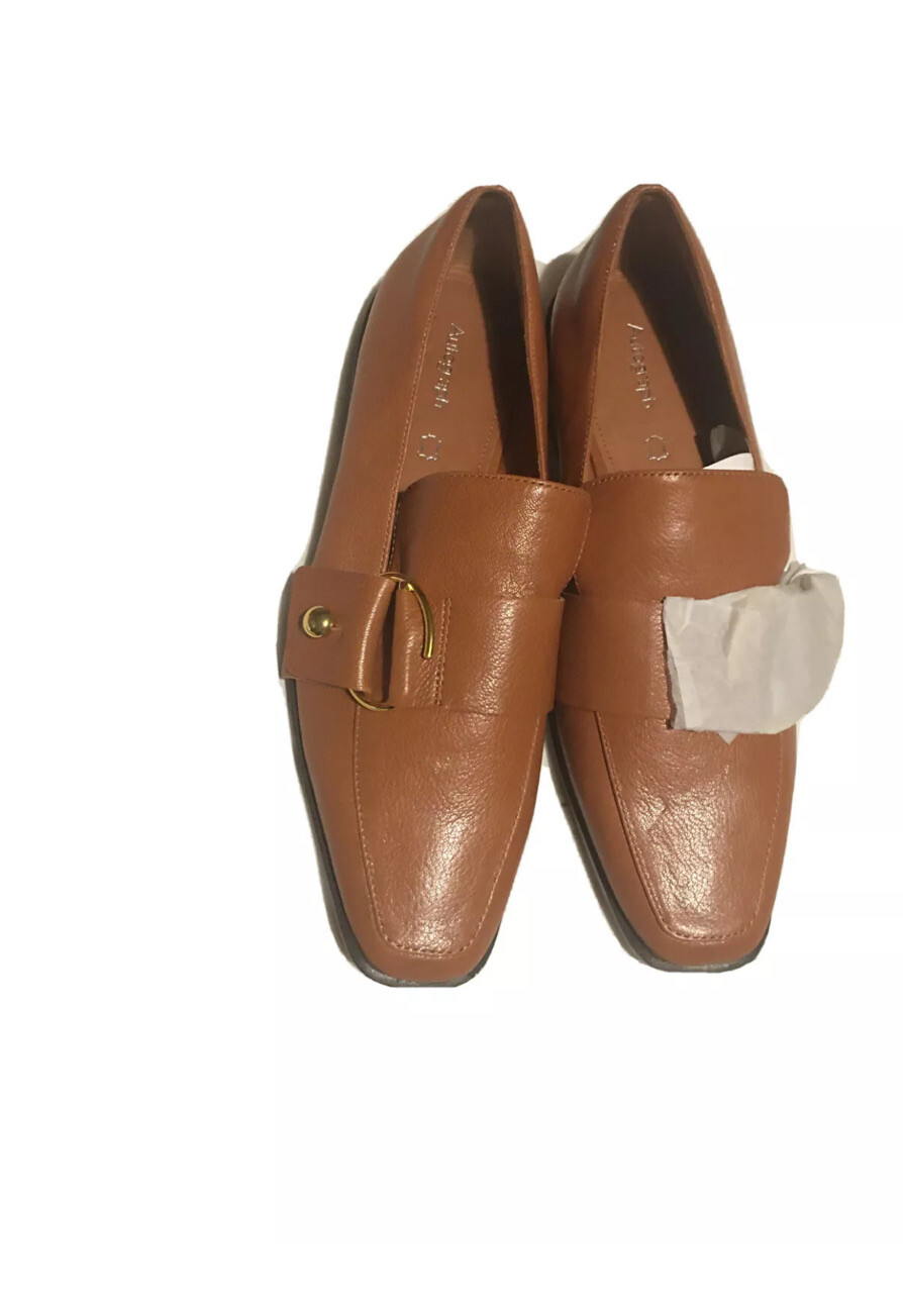 Brand New AUTOGRAPH Brown Leather Ring Detail Loafers Size UK 7.5 - RRP £65