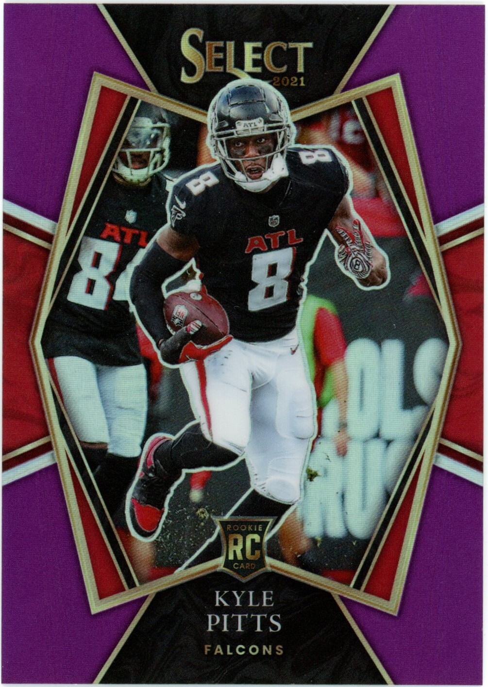 2021 Select Premier Level Kyle Pitts #146 Purple Prizm #08/75