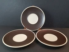 Bark Brown DE800 By Mikasa 6 1/2" Saucers Set Of 3