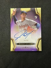 2024 Topps Five Star Jackson Rutledge 24/50 Purple On Card Auto Nationals RC