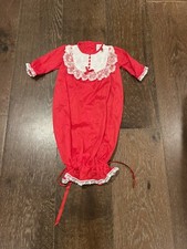 Vintage Isaacson Carrico I.C. Baby Infant Long Sleeve Nylon Nightgown 0-12 lbs