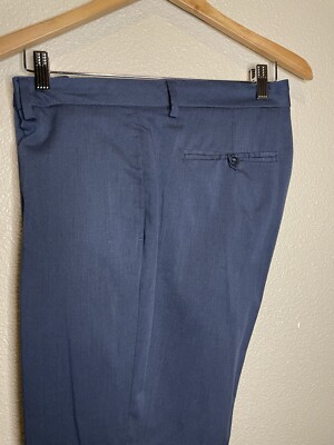 Van Heusen Men's Blue Flex Slim Fit Slacks Size 36x30 | eBay