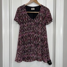 Show Me Your Mumu Kylie Mini Dress XS Purple Printed Boho