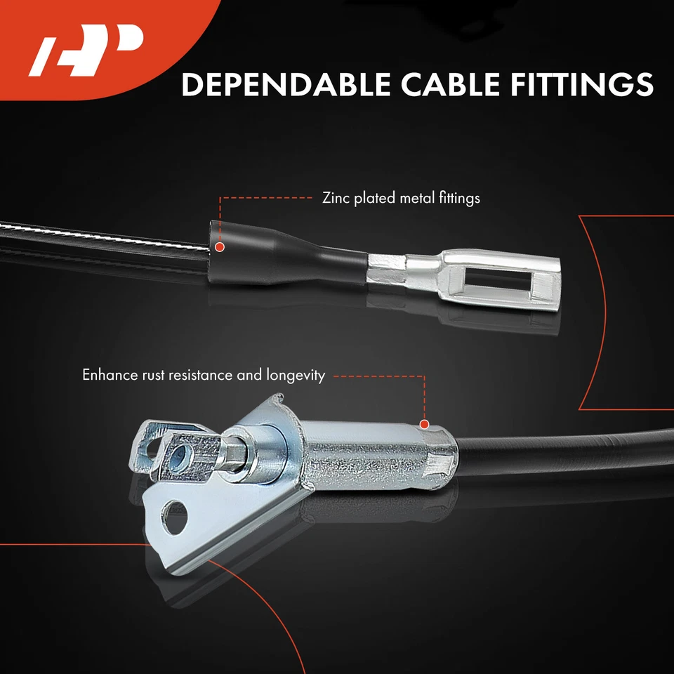 Cable de freno de estacionamiento trasero izquierdo/derecho A-Premium para Mercedes-Benz 190E E300 E500 Foto 4 de 4