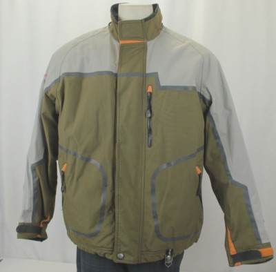 SKIDOO BRP BOMBARDIER FREESTYLE RPM KHAKI WINTER COAT SIZE L VGC!