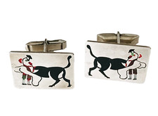 Taxco Mexico Sterling Silver Cufflinks Bullfi...