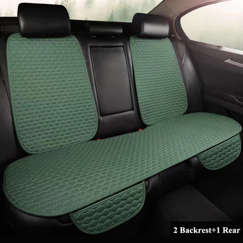 Linen Front Rear Car Seat Cover Protector Seat Back Cushion Pad Mat Fr Truck SUV - Bild 23 von 24