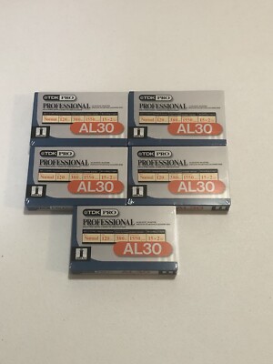 5 TDK Professional Master Series AL-30 Instant Starting Type I Cassette Lot