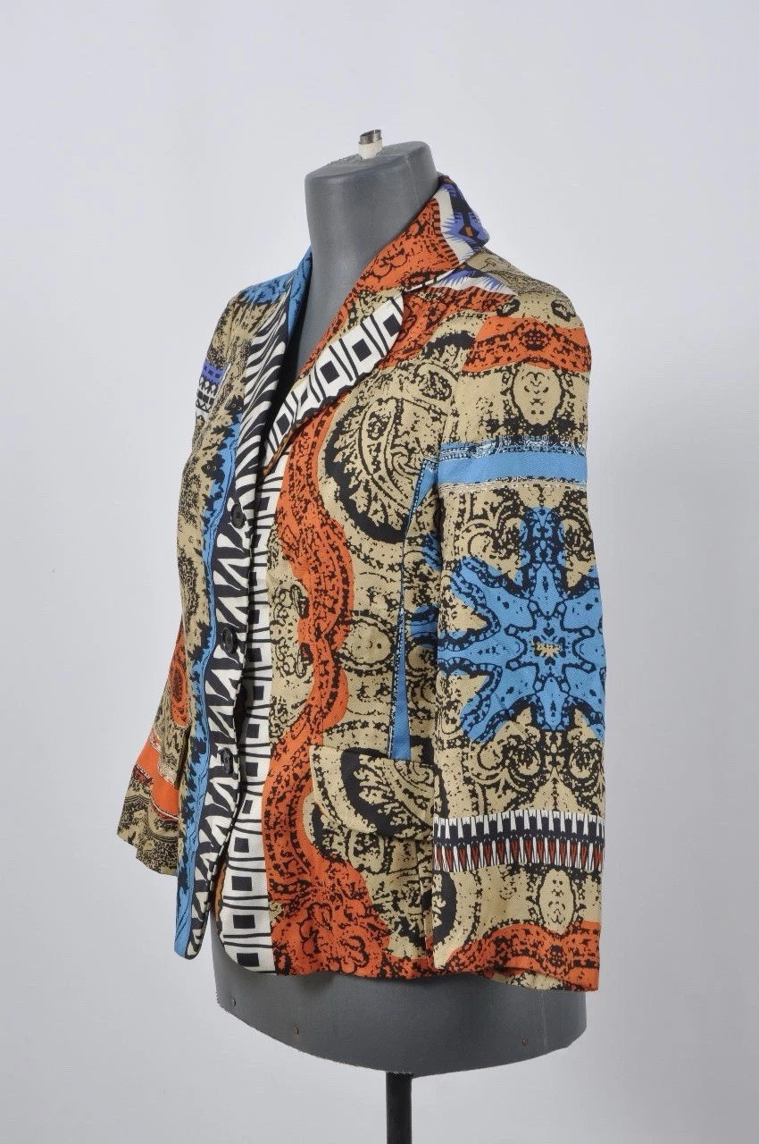 ETRO MILANO African theme pattern multicolore polyester Women's vintage blaser
Opens in a new window