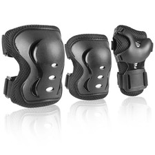 JBM Kids Knee Pad Elbow Pads and Wrist Guards Protective Gear Small, Black
