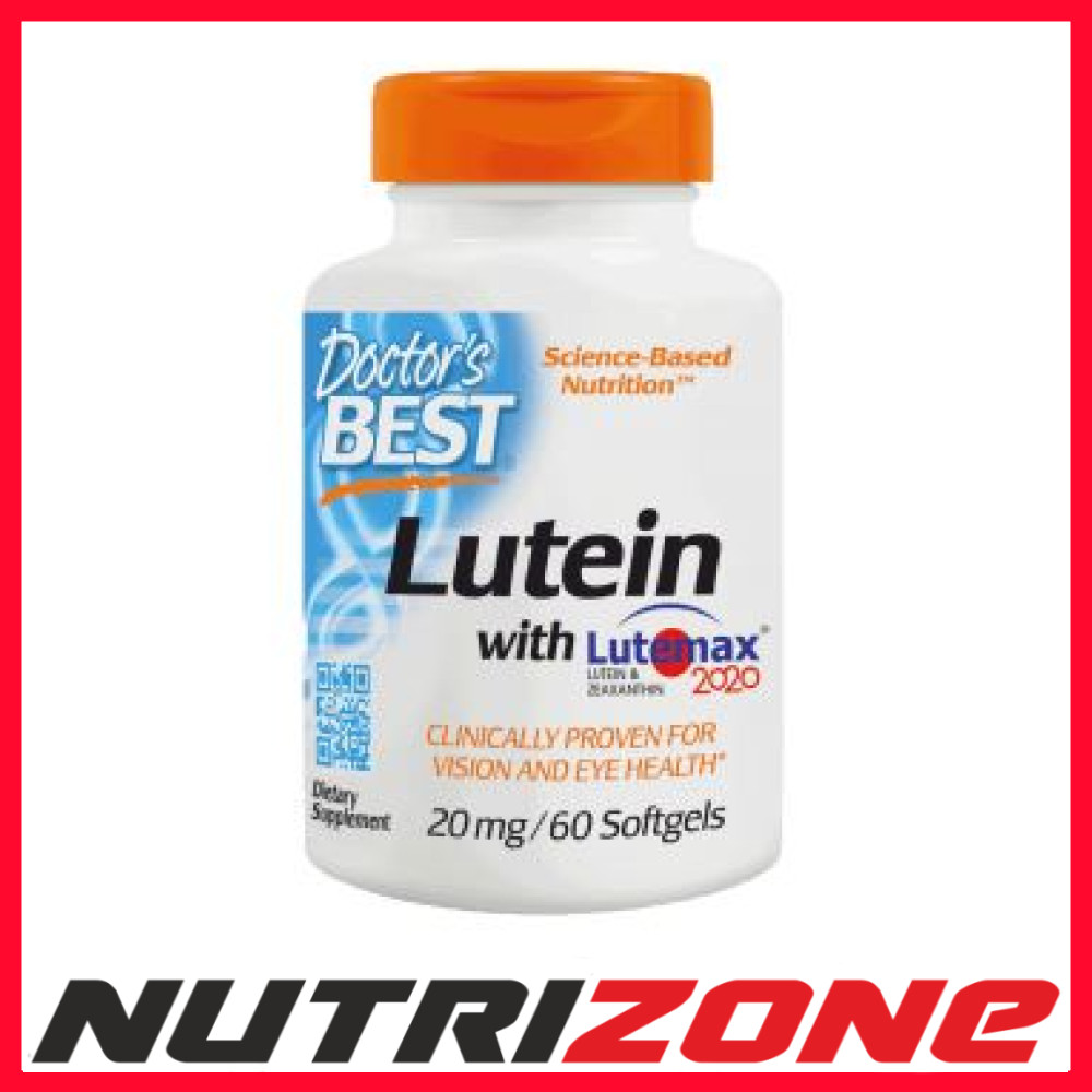 Doctor's Best Lutein with Lutemax 20mg Vision &  Eye Health - 60 softgels